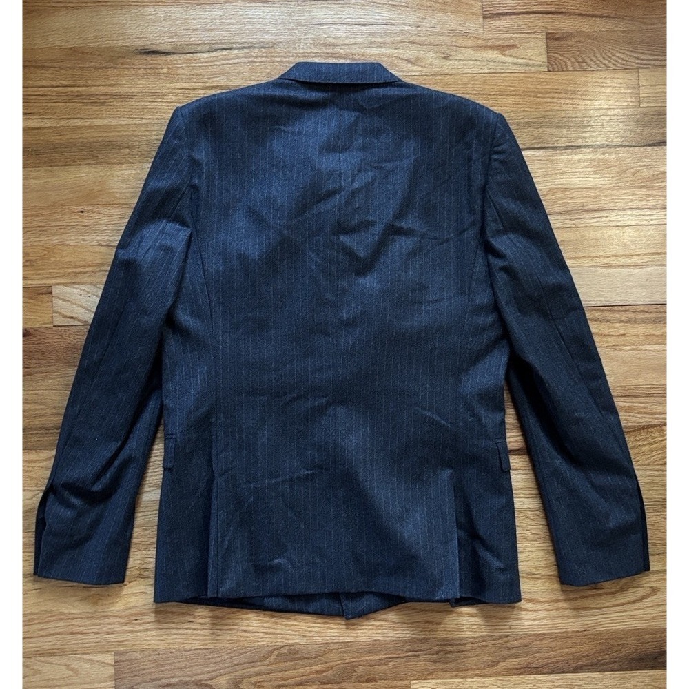 The Kooples Dark Gray Pinstripe Blazer Men's US Sz 40 Wool Fitted French Size 50 - Picture 2 of 12